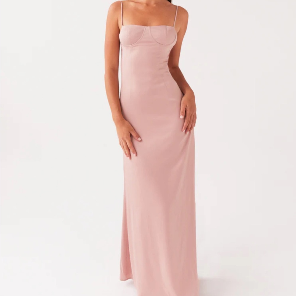 Peppermayo Pink Spaghetti Strap Gown for Prom